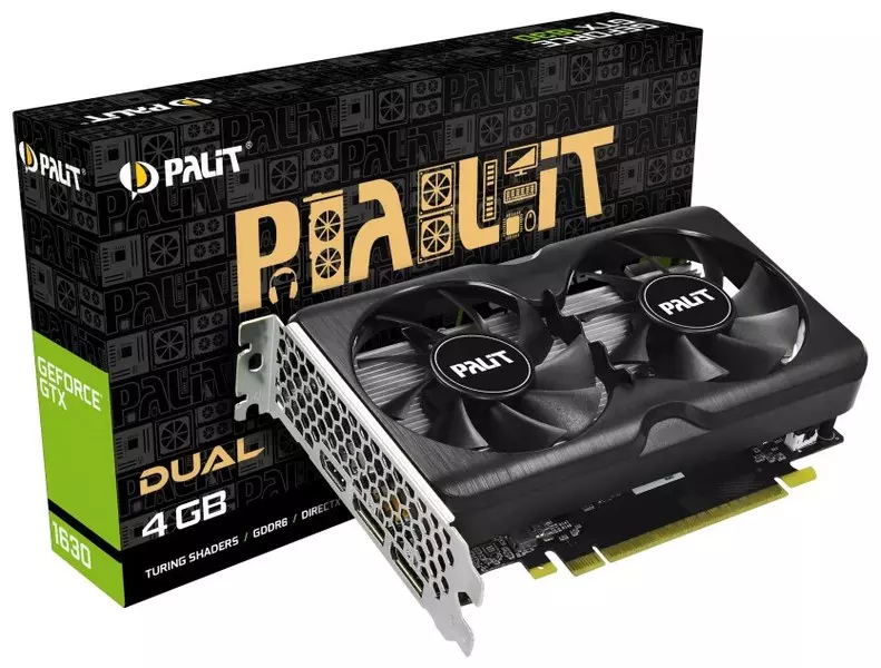 Видеокарта Palit GTX 1630 4GB GDDR6 DUAL (NE6163001BG6-1175D