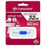 USB Flash-накопитель 32Gb USB 3.0 (Transcend, JetFlash 790W), белый (TS32GJF790W)