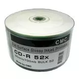 CD-R Printable 700Mb CMC 52x Bulk 50pcs Full Ink, упаковка 50 шт., цена за 1 шт. (CMCCDRPRB50)