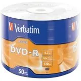 Диск DVD-R 4.7Gb Verbatim 16x Bulk 50pcs (43791)