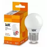 Электролампа LED E27 G45 шар 7Вт 230В 3000К (IEK) (LLE-G45-7-230-30-E27)