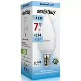 Электролампа LED E14 C37 свеча 7Вт 230В 4000К (Smartbuy) (SBL-C37-07-40K-E14)