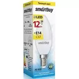 Электролампа LED E14 C37 свеча 12Вт 230В 3000К (Smartbuy) (SBL-C37-12-30K-E14)