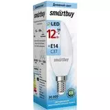 Электролампа LED E14 C37 свеча 12Вт 230В 4000К (Smartbuy) (SBL-C37-12-40K-E14)