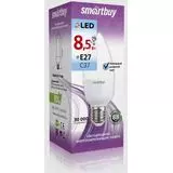 Электролампа LED E27 C37 свеча 9,5Вт 220В 6000К (Smartbuy) (SBL-C37-9_5-60K-E27)