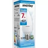Электролампа LED E27 C37 свеча 7Вт 220В 6000К (Smartbuy) (SBL-C37-07-60K-E27)