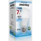 Электролампа LED E27 A60 груша 7Вт 230В 4000К (SmartBuy) (SBL-A60-07-40K-E27-N)