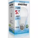 Электролампа LED E27 A60 груша 5Вт 230В 4000К (SmartBuy) (SBL-A60-05-40K-E27-A)