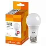Электролампа LED E27 ECO A60 шар 15Вт 230В 3000К (IEK) (LLE-A60-15-230-30-E27)