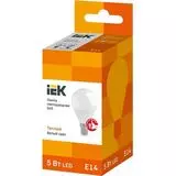 Электролампа LED E14 ECO G45 шар 7Вт 230В 3000К (IEK) (LLE-G45-7-230-30-E14)