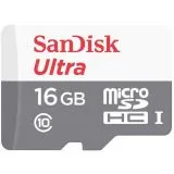 Карта памяти MicroSDHC 16Gb Class 10 UHS-I Ultra без адаптера (SanDisk) (SDSQUNS-016G-GN3MN)