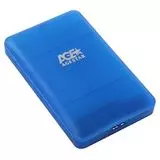 Карман для винчестера SATA 2.5" -> USB3.0 (AGESTAR, 3UBCP3) синий