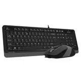 Клавиатура+мышь A4 Fstyler F1010 USB Multimedia, черный/серый (F1010 GREY)