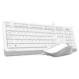 Клавиатура+мышь A4 Fstyler F1010 USB Multimedia, белый/серый (F1010 WHITE)
