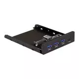 Панель лицевая U3H-623 в 3.5" отсек корпуса, 3*USB3.0 + 1*Type-C (ExeGate) (EX283579RUS)