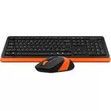 Клавиатура+мышь A4 Tech Fstyler FG1010 Multimedia, черный/оранжевый (FG1010 ORANGE)