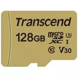 Карта памяти MicroSDXC 128Gb Class 10 UHS-I U3 + адаптера (Transcend 500S) (TS128GUSD500S)