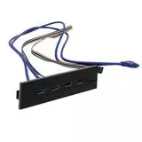Панель лицевая U5H-614 в 5.25" отсек корпуса, 2*USB2.0 + 2*USB3.0 (Exegate) (EX269460RUS)