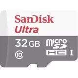 Карта памяти MicroSDHC 32GB Class 10 UHS-I U1 + адаптер (SanDisk, Ultra) (SDSQUNR-032G-GN3MA)