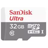 Карта памяти MicroSDHC 32GB Class 10 UHS-I U1 без адаптера (SanDisk, Ultra) (SDSQUNR-032G-GN3MN)