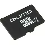 Карта памяти MicroSDHC 16Gb Class 10 + адаптер (Qumo) (QM16GMICSDHC10)