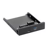 Панель лицевая U3H-617 в 3.5" отсек корпуса, 1*USB3.0 + 1*Type-C (ExeGate) (EX280447RUS)