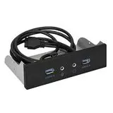 Панель лицевая U5H-627 в 5.25" отсек корпуса, 2*USB3.0 + 2*HD Audio (ExeGate) (EX289291RUS)