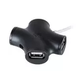 USB-разветвитель (хаб) USB2.0 -> USB2.0, 4 порта, CBR, черный (CH 100 Black)