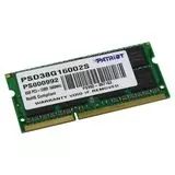 Оперативная память для ноутбука 8Gb DDR3-1600MHz (Patriot) (PSD38G16002S)