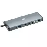 USB-разветвитель (хаб) USB Type-C -> USB3.0, 2 порта + Type-C + Audio, Digma, серый (HUB-2U3.0CAU-UC-G)