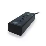 USB-разветвитель (хаб) USB3.0 -> USB3.0, 4 порта, CBR, черный (CH 157)
