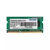 Оперативная память для ноутбука 4Gb DDR3L-1600MHz (Patriot) (PSD34G1600L81S)