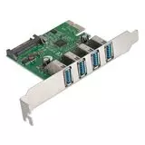 Плата расширения PCI-E x1 -> 4 х USB3.0 (ExeGate, EXE-314) (EX283716RUS)
