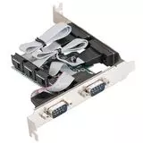 Плата расширения PCI-E x1 -> 4 х COM-port DB9 (ExeGate, EXE-310) (EX283705RUS)