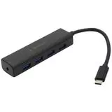 USB-разветвитель (хаб) USB Type-C -> USB3.0, 4 порта, Gembird, черный (UHB-C364)