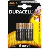 Батарейка (размер AAA, LR03) DURACELL - упаковка 6шт, цена за 6шт (6180284)