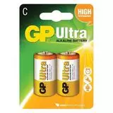 Батарейки Батарейка C (LR14) GP Ultra - 2шт в упаковке, цена за 2шт. (GP 14AU-CR2)