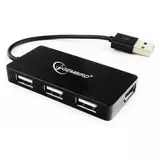 USB-разветвитель (хаб) USB2.0 -> USB2.0, 4 порта, Gembird UHB-U2P4-03, черный