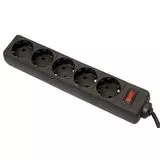 Сетевой фильтр 5 м. (Defender, 5 розеток) Black (99486)