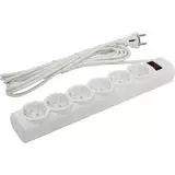 Сетевой фильтр 5 м. (Defender, 6 розеток) DFS 155 White (99493)