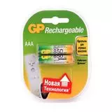Аккумулятор (размер ААA, HR03) GP 850mAh - упаковка 2 шт, цена за 2шт (GP85AAAHC-2CR2)