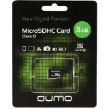 Карта памяти MicroSDHC 8GB Class 10 без адаптера (QUMO) (QM8GMICSDHC10NA)
