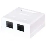 Розетка настенная комбинированная 1xRJ-45 (8P8C), 1xRJ-11 (4P4C) кат.5e (5bites) (LY-SB09)