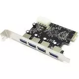Плата расширения PCI-E x1 -> USB 3.0, 4 ports (ASIA) (ASIA PCIE 4P USB3.0)