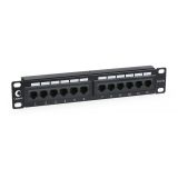 Патч-панель Cabeus, 10", 1HU, портов: 12 х RJ45, кат. 5е (PL-12-Cat.5e 10"-Dual)