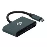 Картридер внешний USB Type-C Digma CR-СA2512-G, темно-серый