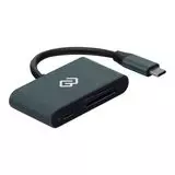 Картридер внешний USB Type-C Digma CR-СP2513-G, серебристый