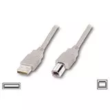 Кабель USB2.0 0.8m (Atcom) с феррит кольцом, белый (АТ6152)