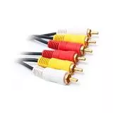 Кабель Audio/Video 3 RCA (m) -> 3 RCA (m), 1.8м (Atcom) черный (AT0711)