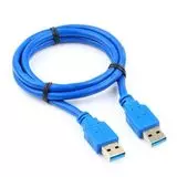 Кабель USB3.0 AM -> AM 1m (Cablexpert) синий (CCP-USB3-AMAM-1M)